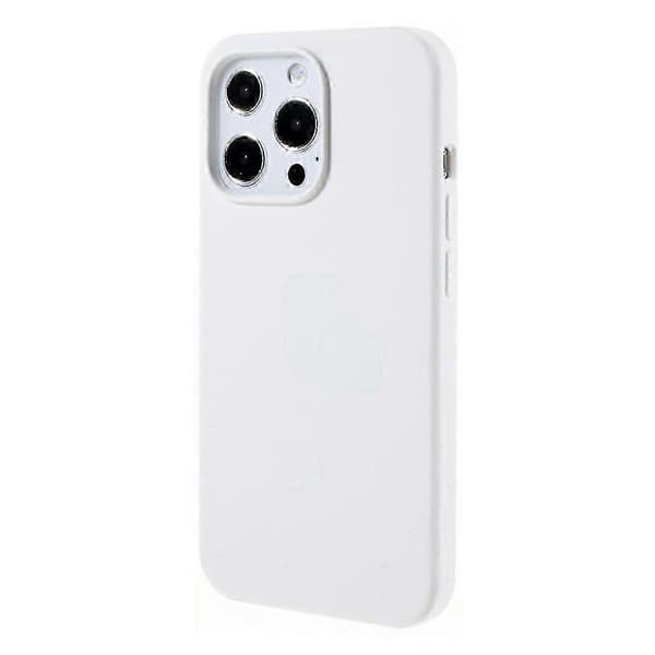 Til iPhone 14 Pro Cover Solid Silikone Stødsikkert Telefon Bagcover[TT] White