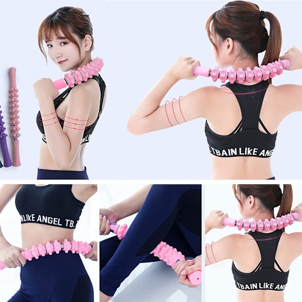 Hierontalaite Fascia Roller, Handheld Deep Tissue Hierontapuikkotyökalut, Selluliittihieronta, Manuaalinen lihasten irrotusrullahierontalaite, Hierontalaite black