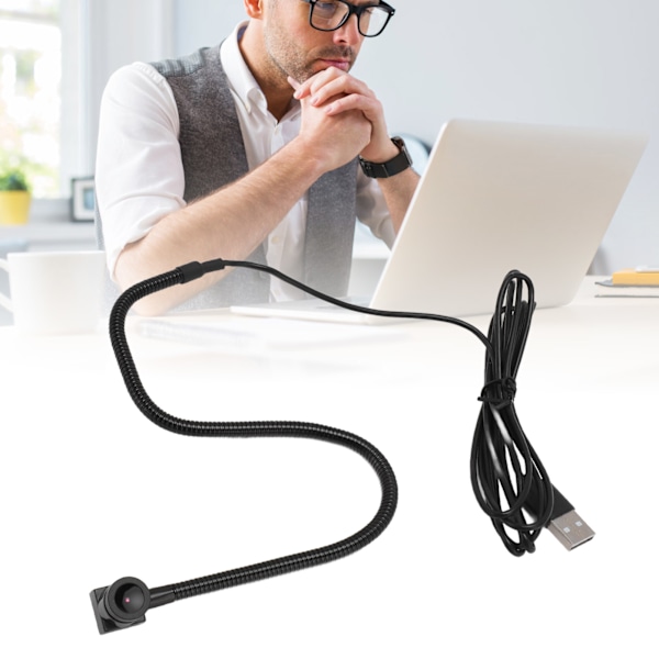 USB Center Webbkamera för Ögonkontakt Plug and Play 2MP Mittskärm Webbkamera med Inbyggd Mikrofon för PC Laptop