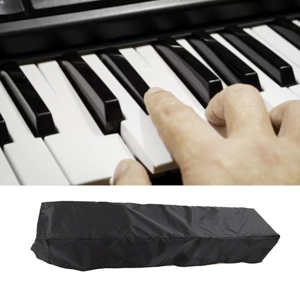 Piano Keyboard Dust Cover Waterproof Breathable Stretchy Black Electric Piano Protective Cover for 61 Keys Digital Piano