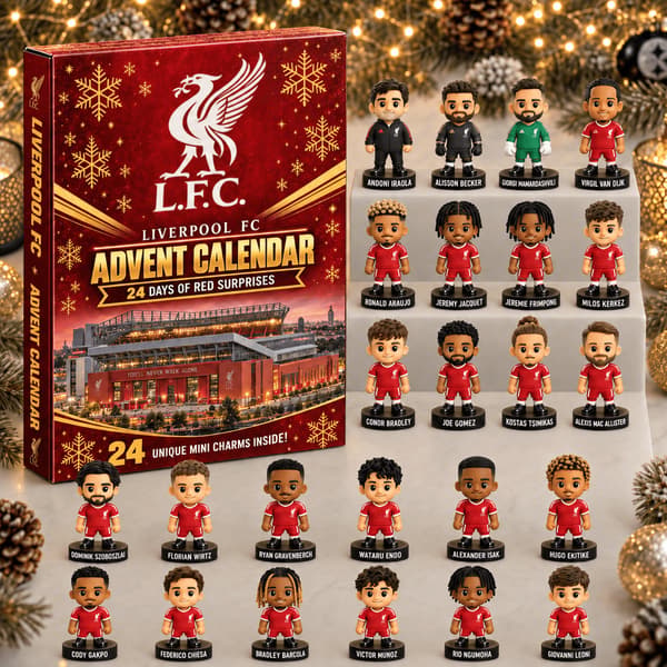 Hold Jule-julekalender Blind Box 2026 Liverpool spiller blind boxes 26*18*3CM (Akryltykkelse 3mm)