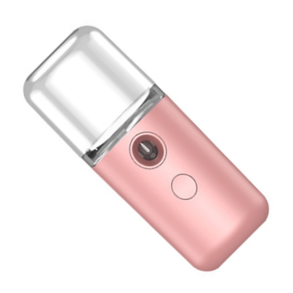 Nano Facial Mist Sprayer ABS-hölje Fickstorlek USB laddning Vattenansiktsluftfuktare för hydrering Rosa