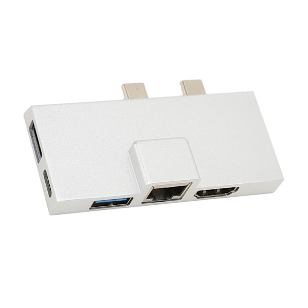 Dual USB C Expansionshubb Professionell 7 Portar Plug and Play 5Gbps Dataöverföring USB C Hubb för Surface Pro 8 9 X