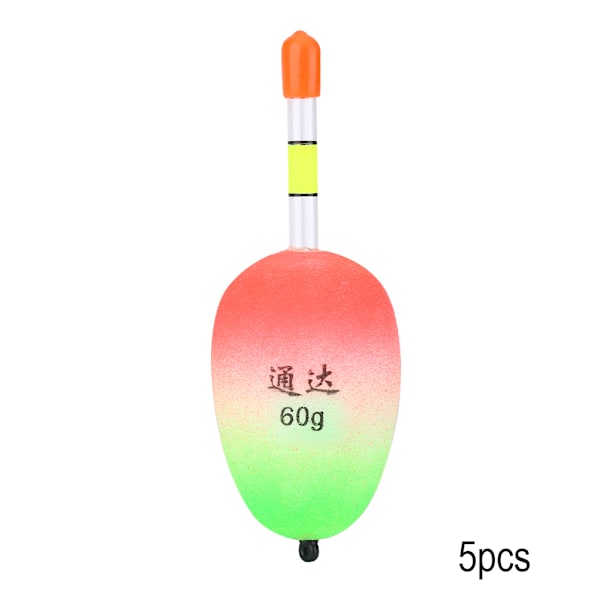 5 st Flytande EVA Fiske Flöten Bobbers Set Fiske Tillbehör för Havsfiske (60g)