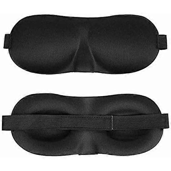 3-pak 3D Sovemasker/Øjenmasker Sort