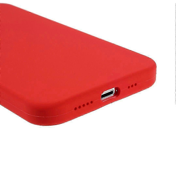 For iPhone 14 Pro-deksel Solid silikon støtsikkert telefonbakdeksel[TT] Red