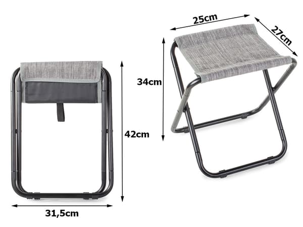 Sammenleggbar krakk - Jaktkrakk grå gray