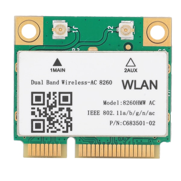 Trådlöst Nätverkskort Gigabit DualBand 2.4G/5G Bluetooth4.1 Mini PCIE 802.11ac 867Mbps 8260HMW
