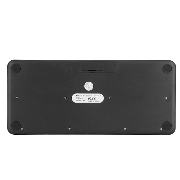 Trådlöst tangentbord 78 tangenter Runda tangenter Slim Kompakt Retro Tyst Bluetooth-tangentbord för hemmakontor Resor Svart