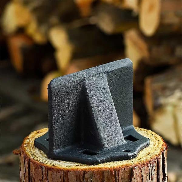 Log Splitter, Portable Log Splitter with Wedge, Manual Log Splitter S[D] Black