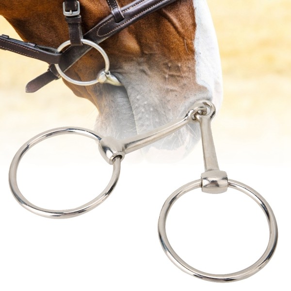 Iron Horse Ring Snaffle Bit Hollow Jointed Mun för ridsporttillbehör