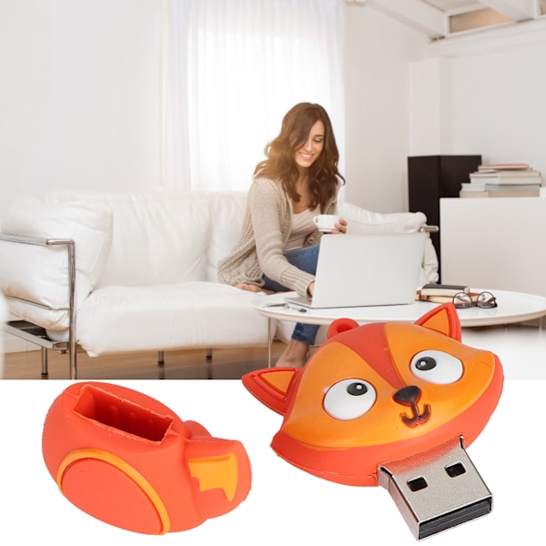 USB-minne Sött Tecknat Djur USB2.0 Minne Stick Pendrive för Barn Studenter Gåvor 128GB