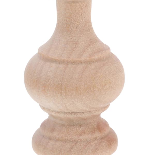 Khaki baluster i massivt trä för soffbordsdekoration, 16-pack 6.20X2.60X2.60CM Khaki