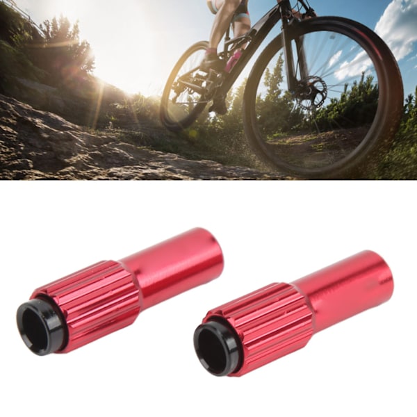 Bicycle Brake Cable Adjuster Screw Aluminum Alloy Bike Cable Adjuster Barrel for Road Mountain BikeRed / 1 Pair