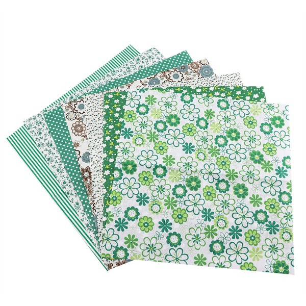 7 stk. 50*50 cm bomuldsstof DIY assorterede firkanter forskåret sengetøjssæt kvarterbundt 2#