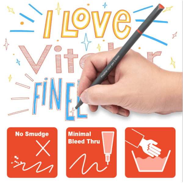 Fineliners för konstnärsmaterial, 12 unika livfulla färger för planeringspennor, färgpennor för smidig skrift för journal, kalender, anteckningar, ritning,
