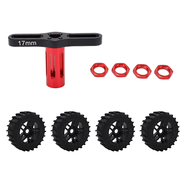 4 st 1/8 RC Lastbilsdäck Gummihjulsdäck Reservdelar Tillbehör Passar HPI RC Terrängfordon