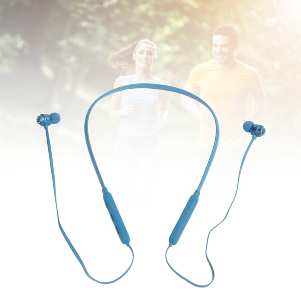 Trådlöst Headset Bluetooth 5.1 Magnetisk Nackhängande Sport Hörlur IPX4 Vattentät
