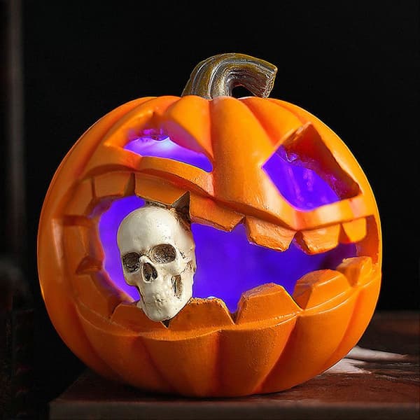 Halloween Græskar Lanterne Indretning Halloween Sød Spøgelsesagtig Græskar Pynt