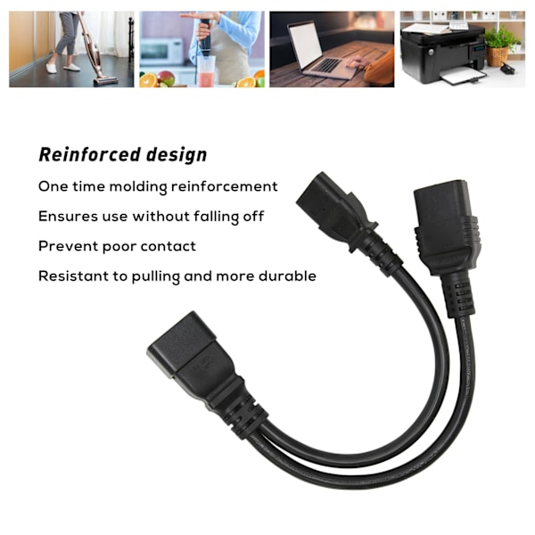 IEC320 C19 IEC320 C13 till IEC320 C20 Strömkabel Professionell Standard Y-splitterkabel för Dator HDTV Monitor