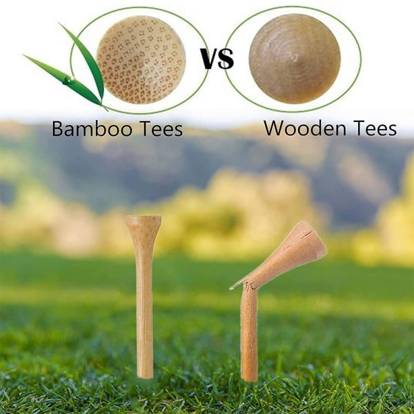 120-pack professionella golftröjor i trä T-shirt Trä-tröja Dowel Premium slitstark Lignum-t-tillbehör wood color 70 mm