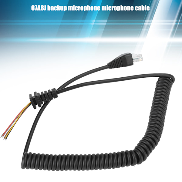 67A8J Telefonfjederledning til Yaesu FT‑450 FT‑817 FT‑817ND FT‑900 Mikrofonledning