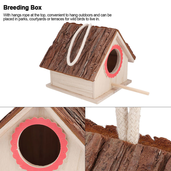 Kvalitets træ små kæledyr fuglerede hus avlsboks bur tilbehør