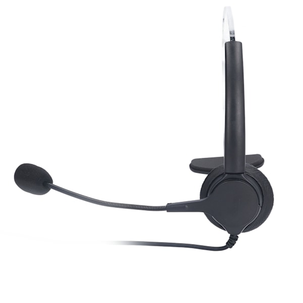 USB-headset med brusreducering, justerbart volymhuvudband, enkel öra, trådbundna datorhörlurar med mikrofon för kontor