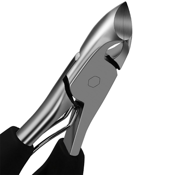 Precisionsutformade böjda tånagelklippare, halkfritt gummigrepp för män och seniorer, förstärkta stålblad av rostfritt stål i professionell kvalitet