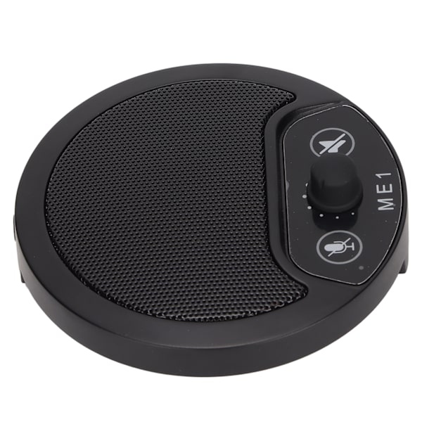USB Konferensmikrofon Stereo 360° Rundstrålande Kondensatormikrofon med Tyst Knapp för Windows Videomöten