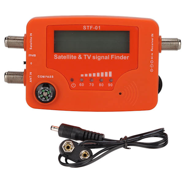 Satellit-TV Signal Finder LCD-Display Digital Satellitsignalmeter med Kompass Summerkontroll
