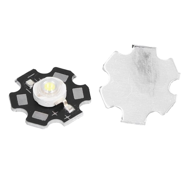 10 stk 1W LED-brikke Høydepunkt DIY lysperler med aluminiumsbase 6500k 90lm 20mm hvitt lys