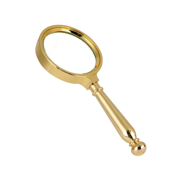 Handheld Book Reading Handicraft Magnifying Glass Jewelry Watch Repairing MagnifierGolden