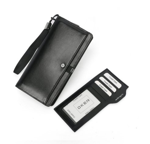 Men's Clutch Wallet with Multiple Card Slots Black[TT] Black 197