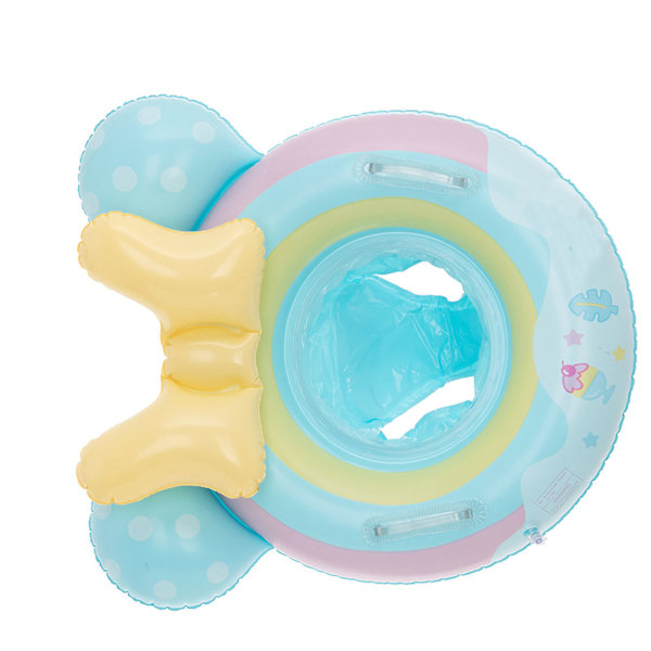 Baby Swinmming Pool Float Cartoon Inflatable Swimming Ring Pool Accessories for Boys Girls Blue