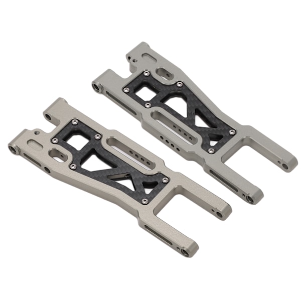 2 st RC Bakre Svingarm Aluminiumlegering Kolfiber Hög Hållfasthet RC Bil Bakre Fjädringsarm för Traxxas Sledge 1/8 Titanfärg