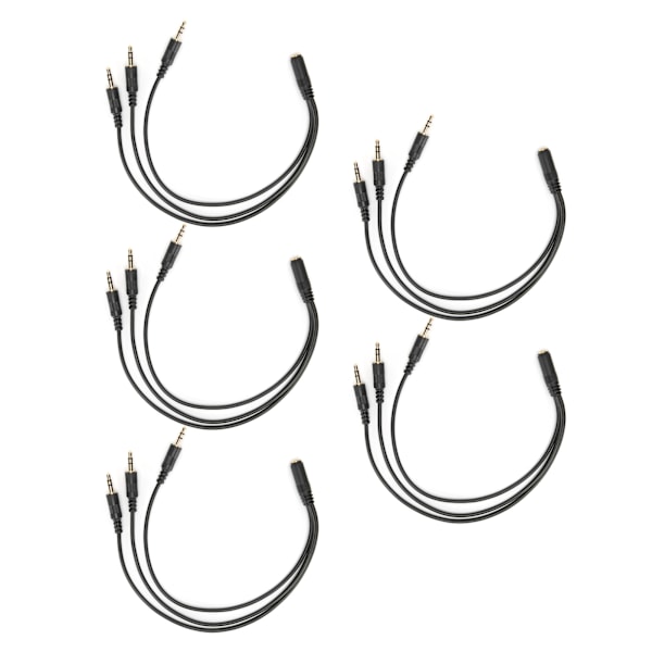 5 st 3,5 mm En Hona till Tre Hane Adapterkabel Linje Tråd Tillbehör Plug and Use