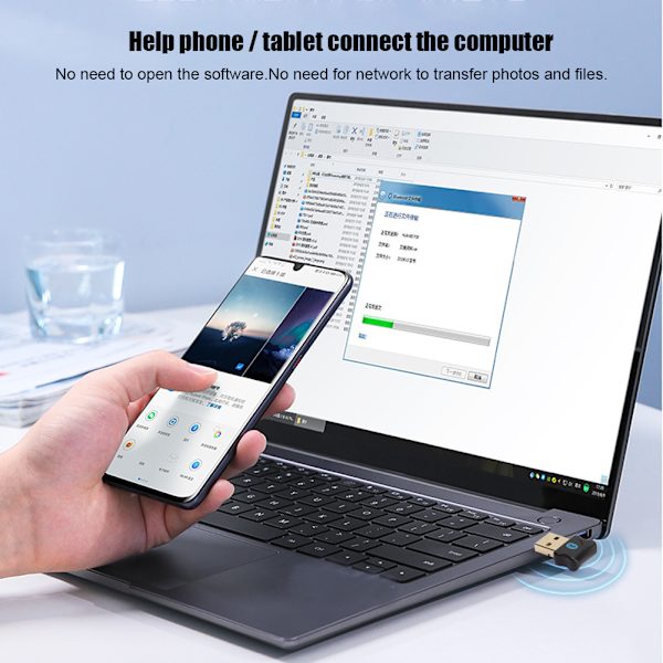 Mini USB Bluetooth-adapter PC-tillbehör för mobil/surfplatta/mus/tangentbord/skrivare