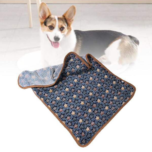Varmt kæledyrstæppe efterår vinter lille stjerne print fluffy kold bevis hund kat tæppe til hunde hvalpe katte lilla blå lilla blå lille stjerne