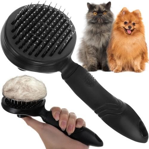 Pelsbørste / Katte- og Hundebørste – Selvrensende Black black