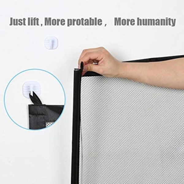 Magisk Säkerhetsgrind, Elegant Design Bärbar Mesh Babygrind, Högkvalitativ Ultra Tålig Rostfri Säkerhets Mesh Grindar för Utomhus Inomhus, Skapar