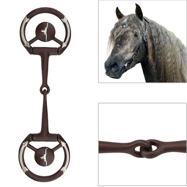 Horse Chew Antik Western Bit med Gs Trims Mun Med Koppar Inlay