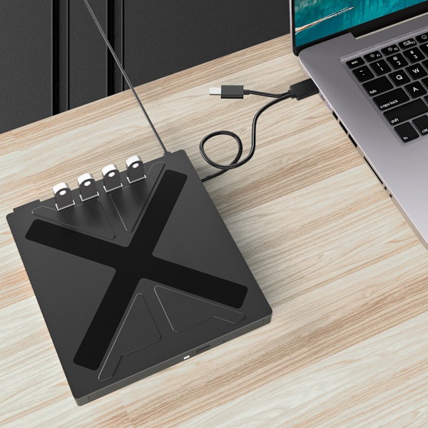 TF + SD + USB3.0 7-i-1 multifunktionell DVD-inspelning universell extern bärbar allt-i-ett optisk enhet