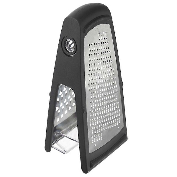 Practical grater for the kitchen with two blades and stainless steel container