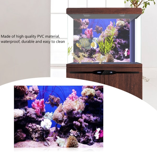 3D Effekt selvklæbende Coral Seaworld plakat til akvarium akvarium dekoration 122 x 61 cm