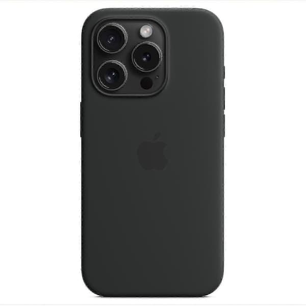 För iPhone 15 Pro Silikonfodral med MagSafe-kompatibelt skyddsfodral och förbättrad design Bx6 Black