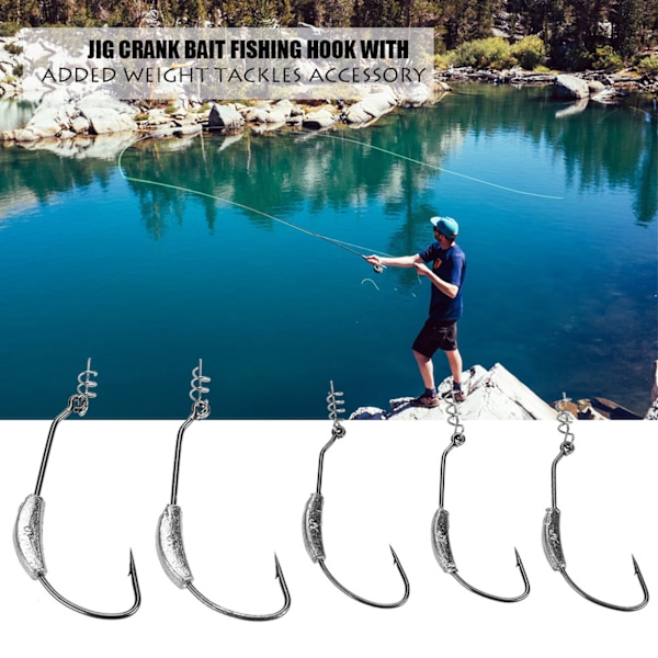 25 st Fjäder Jigg Crank Bait Fiskekrok med Extra Vikt Tillbehör