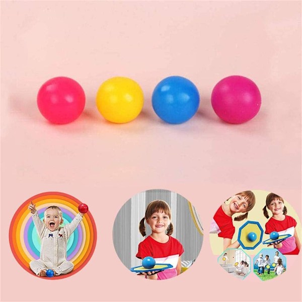 Klibbig Vägg Sockerboll, 4,5 cm Diameter Squishy Stress Relief Leksak för Sensorisk Upplevelse, Fidget Squeeze Leksak i Livfulla Färger, 8 ST för Hemmakontor