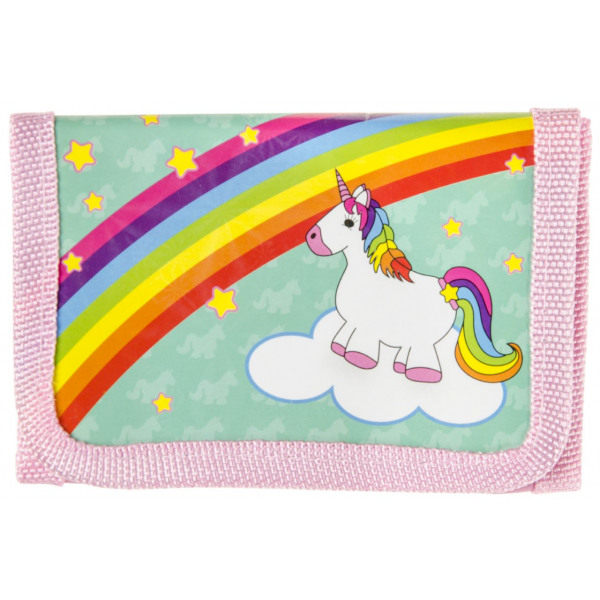 Pung Børn Børnepung Wallet 0215 Canvas Hest UNICORN Rainbow
