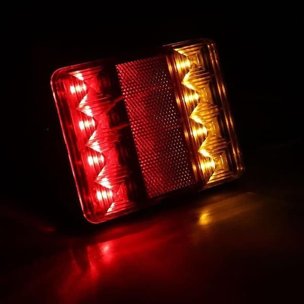 Tilhengerlys og reflekser, 2 stk 12V LED-baklys, multifunksjonelle baklys for traktor, lastebil og tilhenger